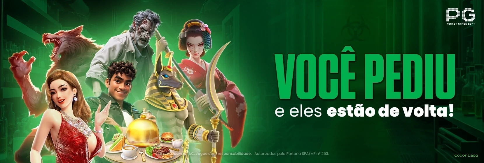 Imagem promocional da coloniapg mostrando a plataforma e suas vantagens